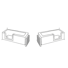 Artweger Twinline Pure FliesenträgerSeitenteil 750mm