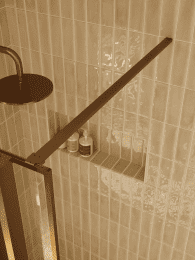 Riho Define 402 Walk-in L-Form Dusachglas mit verkürztem Seitenteil