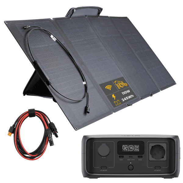 EcoFlow River 3 Powerstation Bundle mit EcoFlow Solarpanel 110 W - 0% MwSt (Angebot gemäß §12 Abs.3