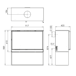 Oranier Box zu Kaminofen Ziva XL