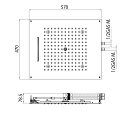 Bossini Dream Kopfbrause, 2 Strahlarten chrom