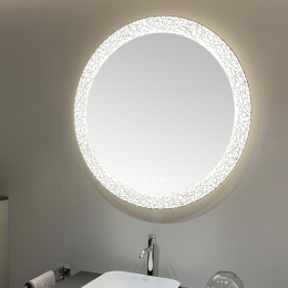 Happy D.2 Plus Spiegel, Durchmesser 700 mm, mit LED-Beleuchtung und Spiegelheizung