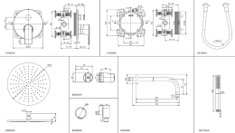 Ideal Standard CeraTherm Brausegarnitur mit Unterputzmischer, mit Einbukörper, Durchmesser 30 cm, Ch