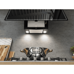 Franke Smart Dunstabzugshaube FPJ 915 V BK/DG A, Breite 90 cm, schwarzes Glas/graue Grafik