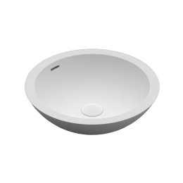 Riho Avella rund Aufsatzwaschtisch 42 x 14cm aus Solid Surface weiß matt