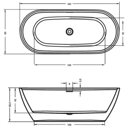 Riho Inspire freistehende Badewanne