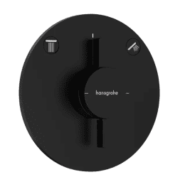 Hansgrohe Brauseset mit Unterputzarmatur mit Einbaukörper, Durchmesser 26 cm, 3 Strahlarten, schwarz