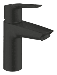 Grohe QuickFix Start Waschtischarmatur mit Push-Open-Ablaufgarnitur, schwarz matt
