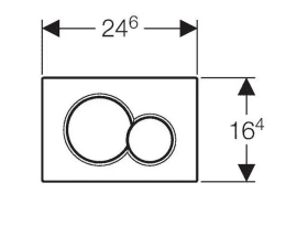 Geberit Sigma01 Betätigungsplatte SIGMA01, schwarz glänzend