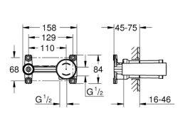 Grohe Einhand Unterputz-Universal-Einbaukörper