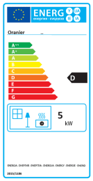 Oranier Gaskaminofen Artemis Vertiko 5 kW Granit Erdgas