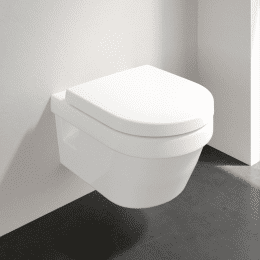 Villeroy & Boch Architectura - Wand-WC, mit Sitz SoftClose, Rimless, mit CeramicPlus Alpinweiß