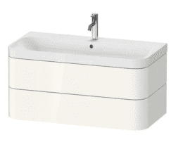 Duravit Happy D.2 Plus Schrank mit Waschbecken 48x98x49 cm, 2 Schubladen, weiß Hochglanz
