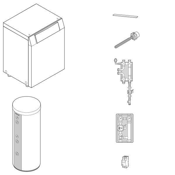 Weishaupt Paket WWP S 8 ID mit WKV Sole/Wasser-Wärmepumpe
