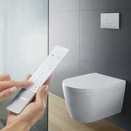 Duravit SensoWash® Starck f Plus Compact Dusch-WC Komplettanlage für Wandmontage, mit WC-Sitz