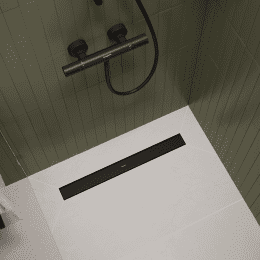 Hansgrohe RainDrain Go Duschrinne 60 cm mit beidseitigem Rost, mattschwarz