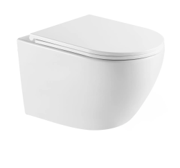 kielle Oudee Wand-WC mit Softclose-Sitz, Vortex Rimless+, weiß