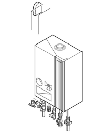 Weishaupt Paket WTC-GW 25-B C, Aufputz Gas-Brennwertgerät