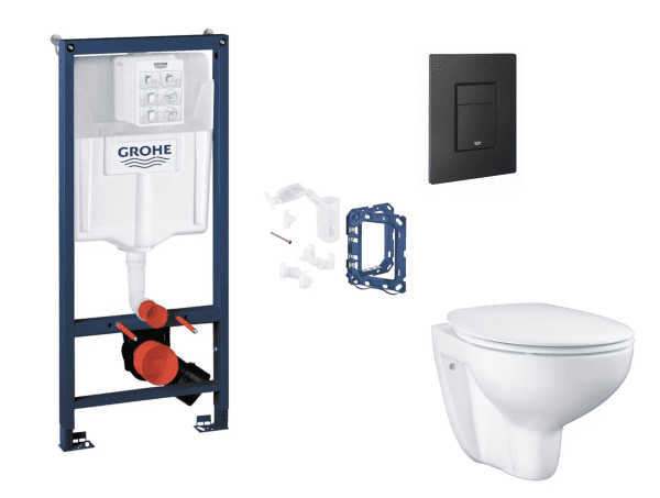 Grohe Rapid SL WC-Set mit Softclose-Sitz, Even-Taste & Fresh-Set, phantom black
