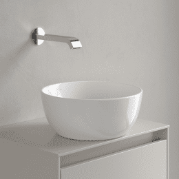 Villeroy & Boch Artis Aufsatzwaschbecken, Durchmesser 33 cm, ohne Überlauf, CeramicPlus, alpinweiß