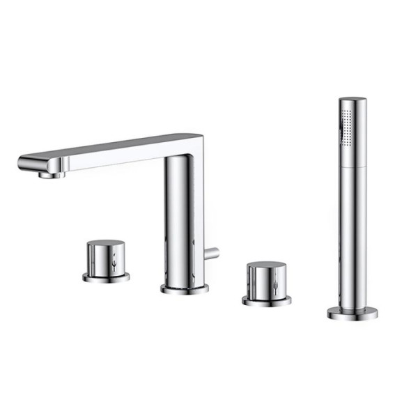 Avenarius Linie 230 4-Loch Wannenbatterie chrom mit Auslauf