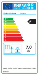 Oranier Kaminofen Kaminbausatz Club (W+) 7 kW, Sims Beton Schiefer