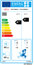 Fujitsu Splitt-Wärmepumpe Fujitsu Waterstage Comfort 8 kW, (R 32), WSYA080ML3 / WOYA080KLT