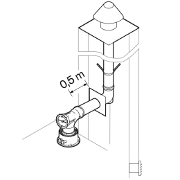 Weishaupt Paket DN60 RA, 10 m starr, INOX, Abgassystem raumluftabhängig
