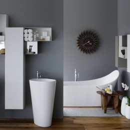 Laufen Palomba Collection Freistehende asymmetrische Badewanne 180x90 cm, weiß-matt