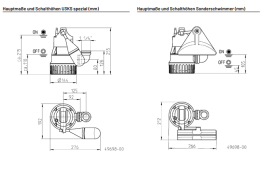 Pentair Jung Pumpen Schmutzwassertauchpumpe U3 KS Spezial, mit Schwimmerschalter 230 Volt für salzha
