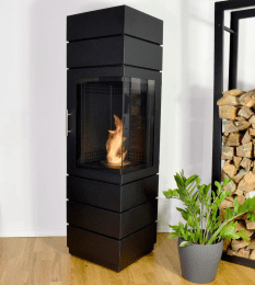 Glow Fire Mora Ethanolkamin Schwarz Pulverbeschichtet