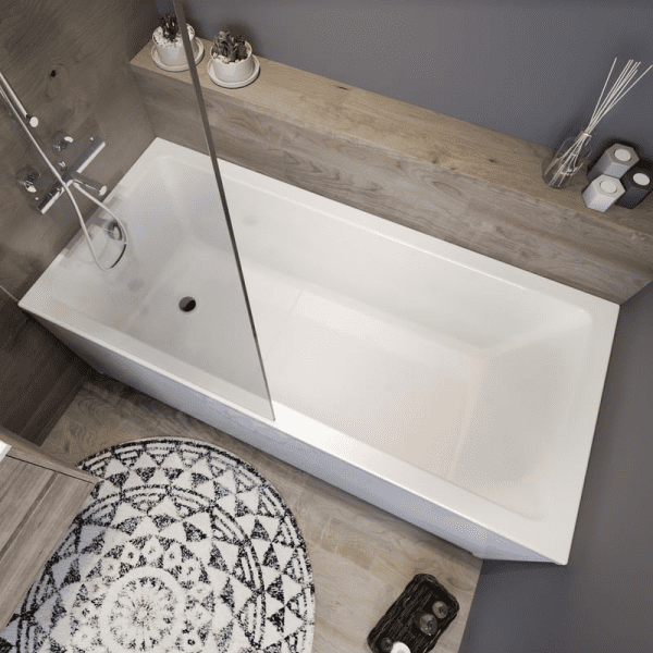 Riho Lusso Plus Rechteck-Badewanne 170x80 cm, Einbau weiß