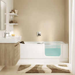 Artweger Twinline 2 Wanne links mit Badewannentür 1600x750x495mm weiß