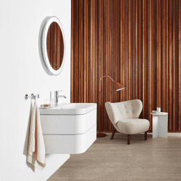 Duravit Happy D.2 Plus Schrank mit Waschbecken 48x78x49 cm, 2 Schubladen, weiß Hochglanz