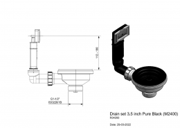 Reginox Ablaufgarnitur 3,5" Pure Black