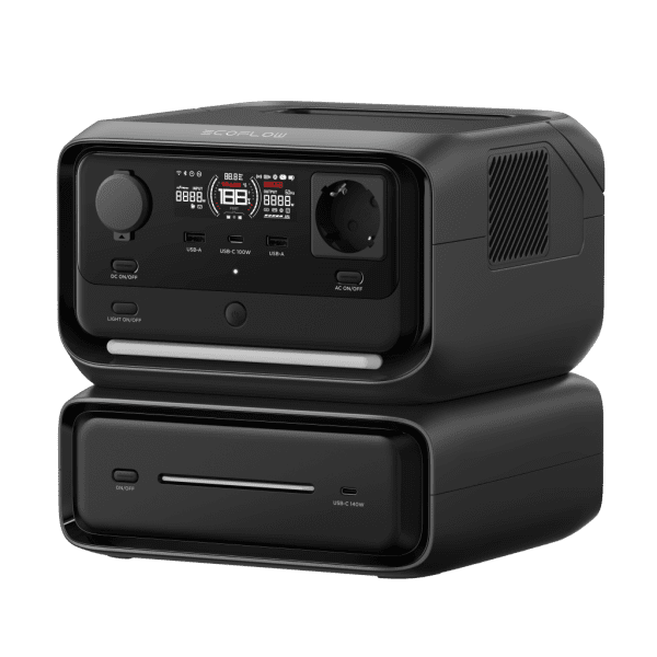 EcoFlow Powerstation River 3 Max mit Zusatzakku 600 W (X-Boost 1200 W)