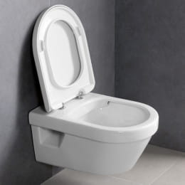 Villeroy & Boch Architectura & ViConnect Komplett-Set Wand-Tiefspül-WC, offener Spülrand, mit WC-Sit