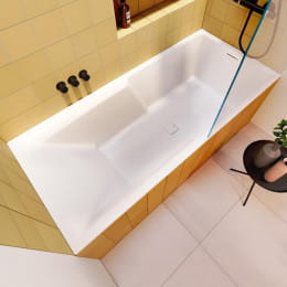 Riho Still Shower Rechteck-Badewanne mit Duschzone 180 x 80 cm