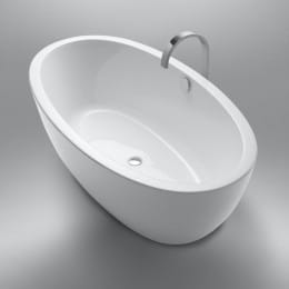Repabad Ferrara Freistehende Oval-Badewanne weiß