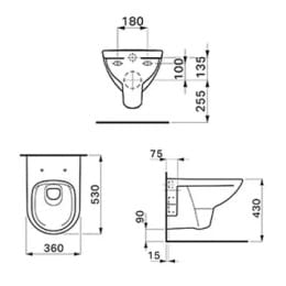 Laufen Combi-Pack Laufen PRO Wandtiefspül-WC spülrandlos + WC-Sitz softclose, abnehmbar