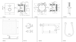 Ideal Standard CeraTherm Duschset mit Unterputz-Thermostat, mit Einbaukörper, 30x30 cm, Chrom