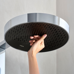 Hansgrohe Rainfinity Brauseset mit Thermostat, Durchmesser 36 cm, 3 Strahlen, Chrom