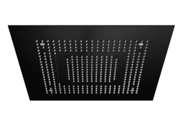 Steinberg 390 Kopfbrause, 60x60 cm, 3 Strahlarten, mit LED, schwarz matt