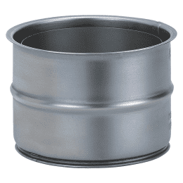 SEM Rauchrohrset rund, DN150, inkl.Drosselklappe, DWF und Rosette, schwarz