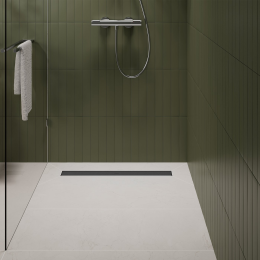 Hansgrohe RainDrain Go Duschrinne 60 cm mit beidseitigem Rost, Edelstahl gebürstet