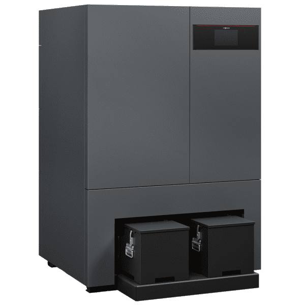 Viessmann Vitoligno 300-C 80 kW, flex. Schnecke, Einschub hinten, ohne Abgas-Partikelabscheider