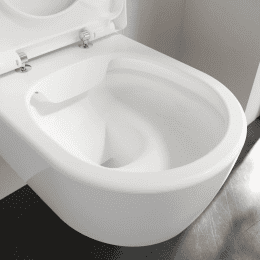 Villeroy & Boch Avento Wand-WC mit DirectFlush mit WC-Sitz, mit CeramicPlus, weiß
