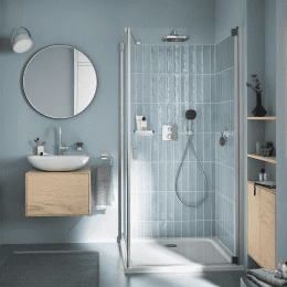 Grohe Vitalio Comfort Duschset mit Unterputz-Thermostat, 25x25 cm, 2 Strahlarten, Chrom