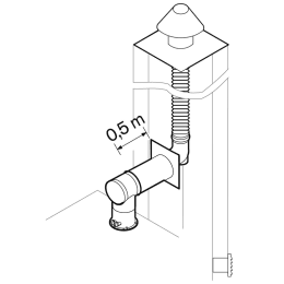 Weishaupt Paket DN100/60 RU 0,5/12,5 m flex, INOX, Abgassystem raumluftunabh.