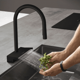 Hansgrohe Aquno Select M81 Küchenarmatur, ausziehbar, schwenkbar schwarz matt